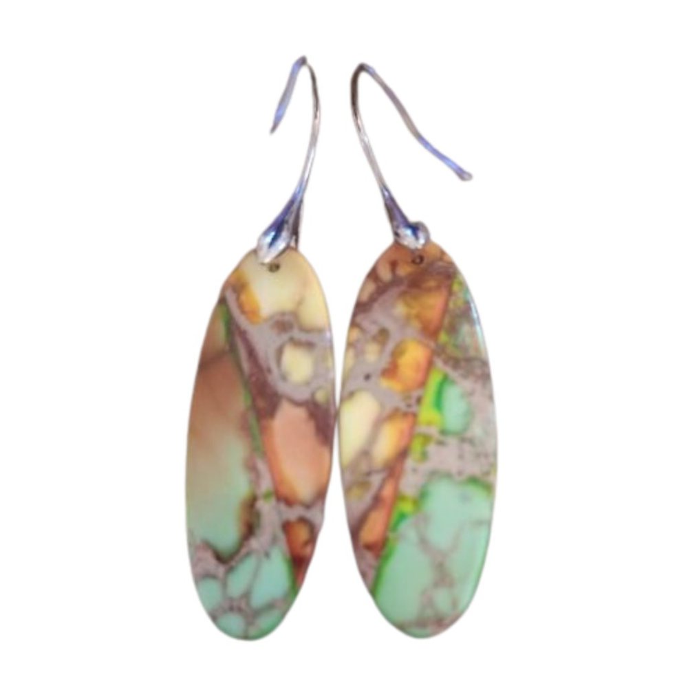 Marble Hook Earrings